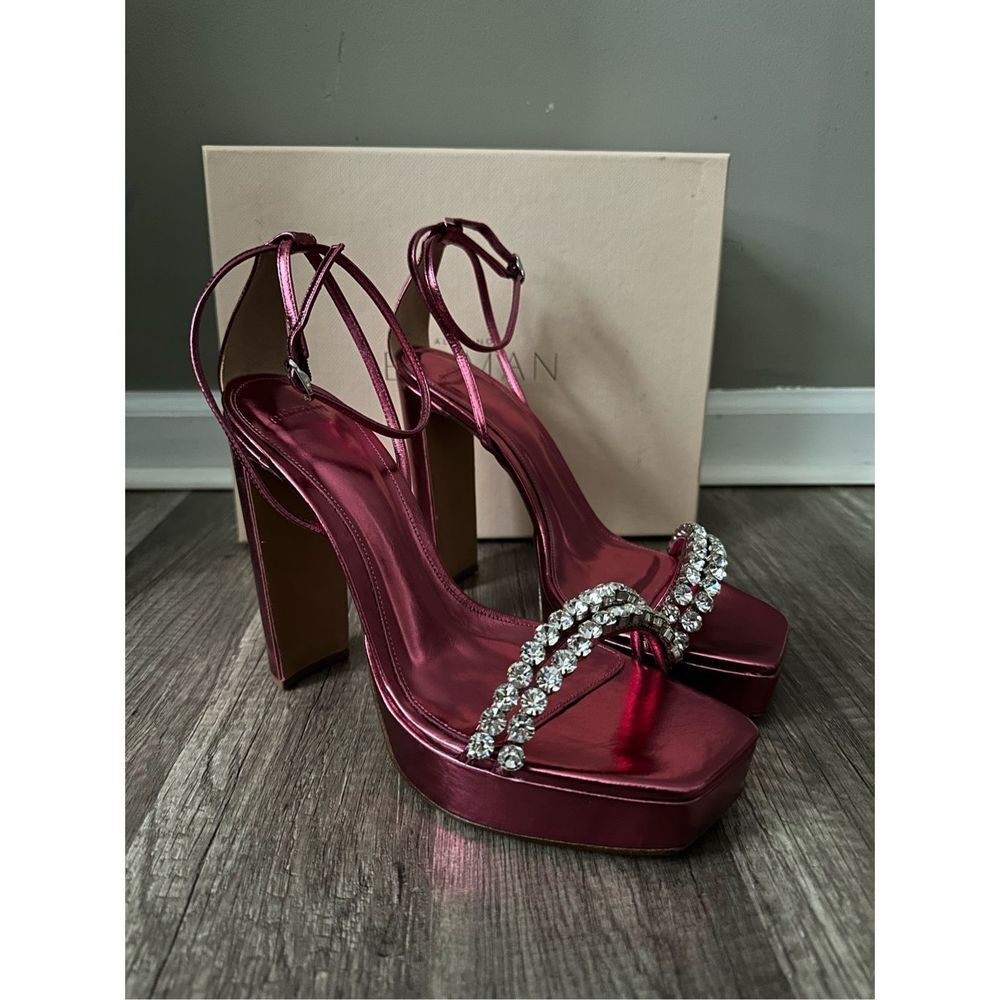 Alexandre Birman Lenny Crystal-Embellished Platform Sandals Size EU 40.5 $725 - Picture 4 of 9